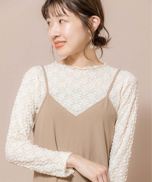 flower（フラワー）の「スウィングシフォンワンピース（ワンピース・レディース・ブラウン/アイボリー・FREE）」の9枚目の写真