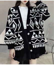 FREE STYLISTS | アーガイル柄ニットカーディガン(ニット/セーター)