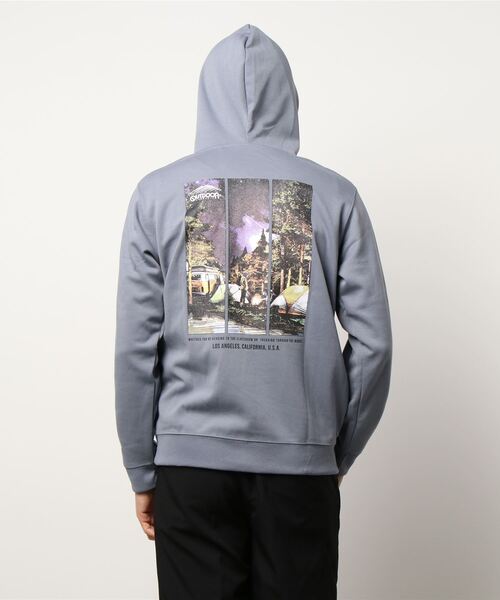 OUTDOOR PRODUCTS APPAREL(アウトドアプロダクツアパレル)の「【OUTDOOR PRODUCTS/アウトドアプロダクツ】防シワ UVカット ポンチ素材使用 CAMPモチーフデザインプルスウェットパーカー イージーケア商品(パーカー・メンズ・カーキ/アイボリー/ブラック/ブルー系その他・MEDIUM/X-LARGE/LARGE)」の9枚目の写真
