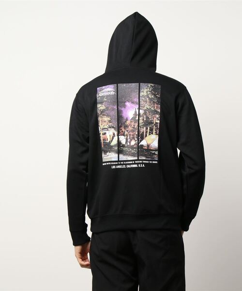 OUTDOOR PRODUCTS APPAREL(アウトドアプロダクツアパレル)の「【OUTDOOR PRODUCTS/アウトドアプロダクツ】防シワ UVカット ポンチ素材使用 CAMPモチーフデザインプルスウェットパーカー イージーケア商品(パーカー・メンズ・カーキ/アイボリー/ブラック/ブルー系その他・MEDIUM/X-LARGE/LARGE)」の5枚目の写真