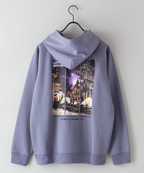 OUTDOOR PRODUCTS APPAREL(アウトドアプロダクツアパレル)の「【OUTDOOR PRODUCTS/アウトドアプロダクツ】防シワ UVカット ポンチ素材使用 CAMPモチーフデザインプルスウェットパーカー イージーケア商品(パーカー・メンズ・カーキ/アイボリー/ブラック/ブルー系その他・MEDIUM/X-LARGE/LARGE)」の12枚目の写真