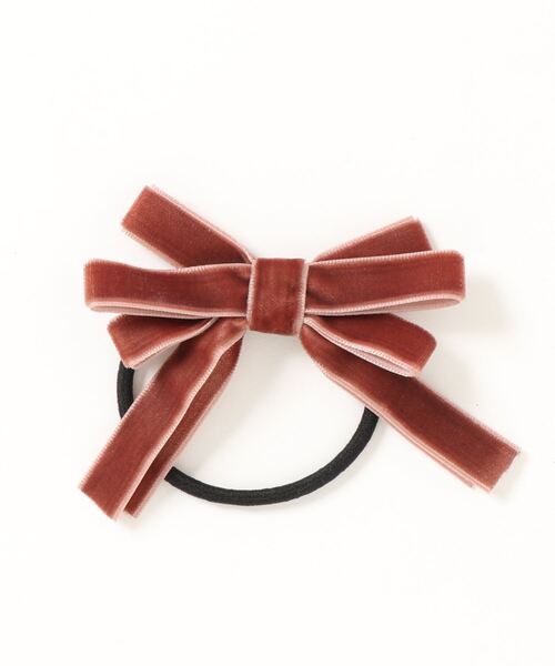ehka sopo（エヘカソポ）の「ベロアリボンヘアゴム（ヘアゴム・レディース・ブラック/ベージュ/ブラウン・ﾌﾘ-）」の3枚目の写真