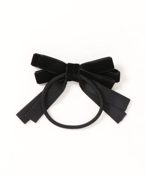 ehka sopo（エヘカソポ）の「ベロアリボンヘアゴム（ヘアゴム・レディース・ブラック/ベージュ/ブラウン・ﾌﾘ-）」の4枚目の写真