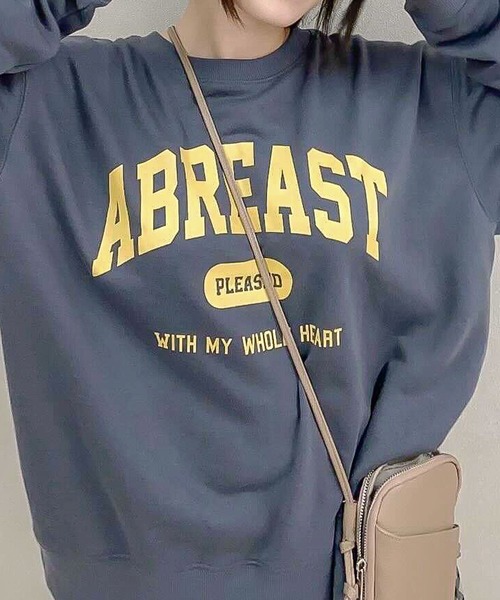 KOBE LETTUCE（コウベレタス）の「カレッジロゴスウェットプルオーバー（スウェット・レディース・オフホワイト/グリーン/チャコール・FREE）」の7枚目の写真