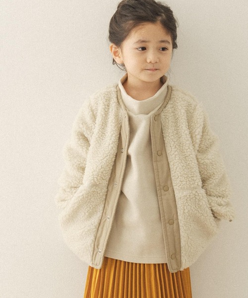 URBAN RESEARCH DOORS(アーバンリサーチドアーズ)の「FORK&SPOON リバーシブルボアブルゾン(KIDS)(その他アウター・キッズ・ホワイト系その他/ブルー系その他・90/105/120/135)」の2枚目の写真