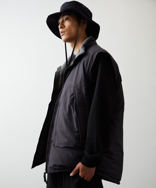 NANGA（ナンガ）の「NANGA/ナンガ 別注ダウンベスト/ダウンベスト（ダウンベスト・メンズ・ブラック/ブラウン/グレー・MEDIUM/LARGE/X-LARGE）」の9枚目の写真