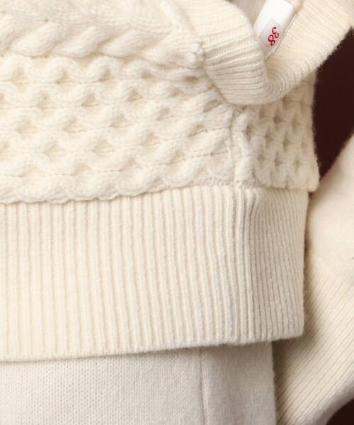 DRESSTERIOR（ドレステリア）の「◆【スタイリスト亀恭子さんコラボアイテム】【3WAY】ニットレイヤードワンピース（ワンピース・レディース・アイボリー/ブラウン系・38/36）」の18枚目の写真