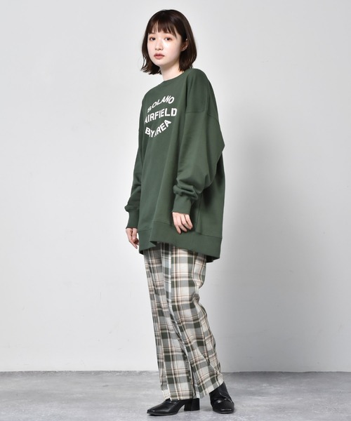 RETRO GIRL（レトロガール）の「柄チェックセミフレアパンツ（スラックス・レディース・ブラウン系その他/グリーン系その他/ブルー系その他・FREE）」の14枚目の写真