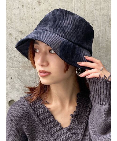 EMODA（エモダ）の「コーデュロイワイドハット（ハット・レディース・オレンジ/ブラック・FREE）」の2枚目の写真