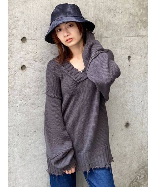 EMODA（エモダ）の「コーデュロイワイドハット（ハット・レディース・オレンジ/ブラック・FREE）」の20枚目の写真