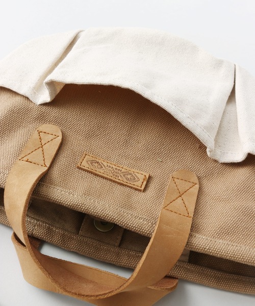 チャイハネ（チャイハネ）の「【チャイハネ】コットンキャンバスWAYショルダーバッグ（ショルダーバッグ・レディース・カーキ/ナチュラル・FREE）」の13枚目の写真