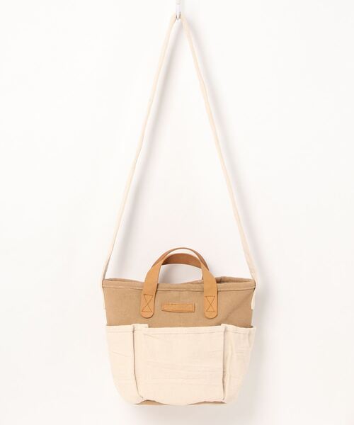 チャイハネ（チャイハネ）の「【チャイハネ】コットンキャンバスWAYショルダーバッグ（ショルダーバッグ・レディース・カーキ/ナチュラル・FREE）」の8枚目の写真