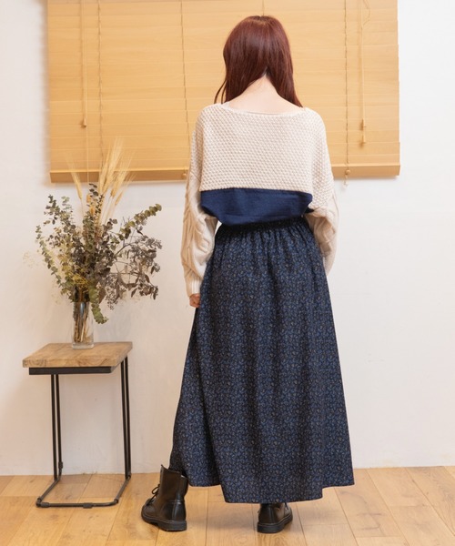 Mysa&Liina(ミーサリーナ)の「ゆるだぼデニム×ニットトップス(ニット/セーター・レディース・ブラック/カーキ/アイボリー・M)」の15枚目の写真