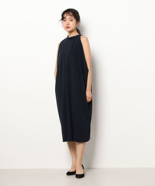 Demikitte(デミキッテ)の「【Demikitte】アシンメトリーワンピース(ワンピース・レディース・ブラック/ダークネイビー・フリー)」の2枚目の写真