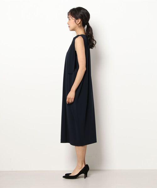 Demikitte(デミキッテ)の「【Demikitte】アシンメトリーワンピース(ワンピース・レディース・ブラック/ダークネイビー・フリー)」の3枚目の写真