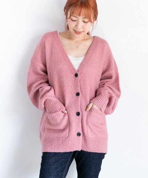 PICHI(ピイチ)の「モヘアタッチカラーカーディガン(カーディガン/ボレロ・レディース・ピンク/オレンジ/グリーン・FREE)」の19枚目の写真