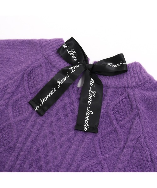JENNI love（ジェニィラブ）の「マシュマロニットバックリボンワンピ（ワンピース・キッズ・ベージュ/ミント/パープル・130cm/140cm/150cm/160cm）」の15枚目の写真