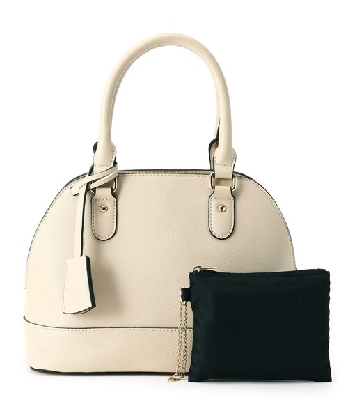 THE SHOP TK （ザ ショップ ティーケー ）の「◆【セレモニー対応可】エコバッグ付きトートバッグ（トートバッグ・レディース・ブラック/ナチュラル・99）」の3枚目の写真