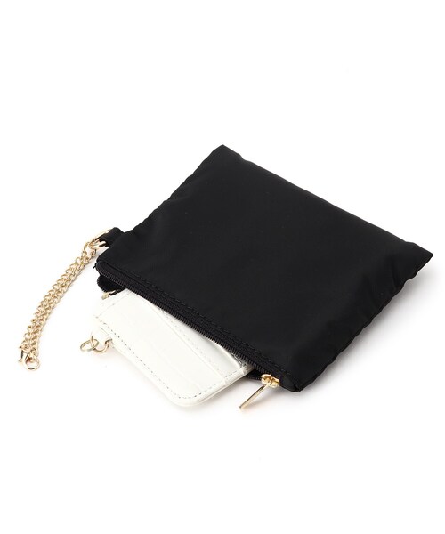 THE SHOP TK （ザ ショップ ティーケー ）の「◆【セレモニー対応可】エコバッグ付きトートバッグ（トートバッグ・レディース・ブラック/ナチュラル・99）」の5枚目の写真