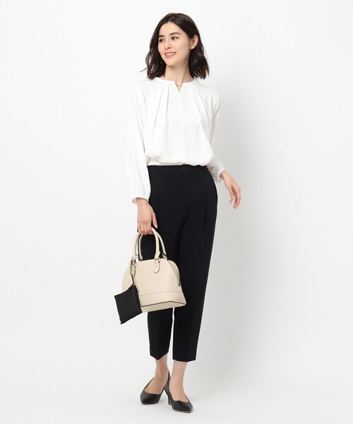 THE SHOP TK （ザ ショップ ティーケー ）の「◆【セレモニー対応可】エコバッグ付きトートバッグ（トートバッグ・レディース・ブラック/ナチュラル・99）」の10枚目の写真