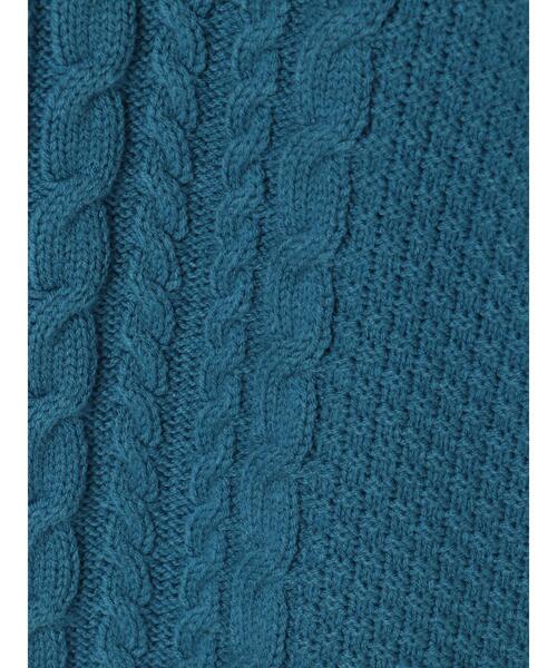 Green　Parks（グリーンパークス）の「モックネックケーブルニットプルオーバー＊（ニット/セーター・レディース・ブラック/レッド/アイボリー/モカ/イエロー/ターコイズブルー・FREE）」の21枚目の写真