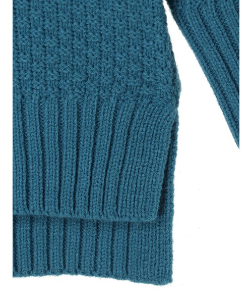 Green　Parks（グリーンパークス）の「モックネックケーブルニットプルオーバー＊（ニット/セーター・レディース・ブラック/レッド/アイボリー/モカ/イエロー/ターコイズブルー・FREE）」の10枚目の写真