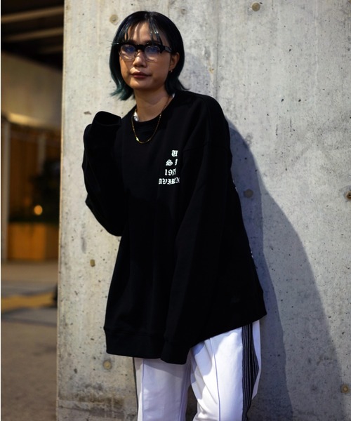 AVIREX(アヴィレックス)の「【直営店限定】CREW NECK SWEAT AVX Ⅱ/ クルーネックスウェットAVXⅡ(スウェット・レディース・ホワイト/ブラック・MEDIUM/LARGE)」の9枚目の写真