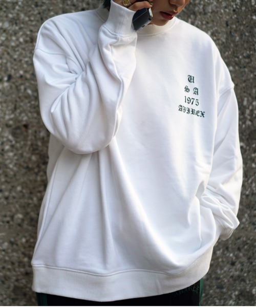 AVIREX(アヴィレックス)の「【直営店限定】CREW NECK SWEAT AVX Ⅱ/ クルーネックスウェットAVXⅡ(スウェット・レディース・ホワイト/ブラック・MEDIUM/LARGE)」の16枚目の写真
