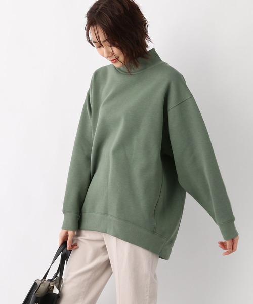 GLOBAL WORK(グローバルワーク)の「サマミエエアリースタンドリブ/255303(スウェット・レディース・ブラック/サックスブルー/アイボリー/カーキ・MEDIUM/LARGE)」の1枚目の写真