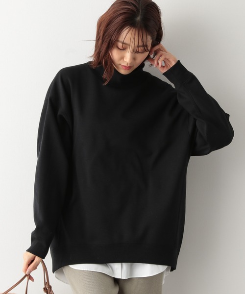 GLOBAL WORK(グローバルワーク)の「サマミエエアリースタンドリブ/255303(スウェット・レディース・ブラック/サックスブルー/アイボリー/カーキ・MEDIUM/LARGE)」の2枚目の写真