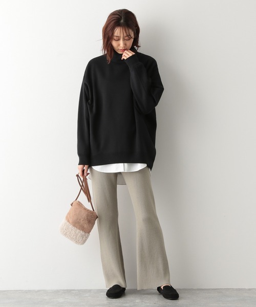 GLOBAL WORK(グローバルワーク)の「サマミエエアリースタンドリブ/255303(スウェット・レディース・ブラック/サックスブルー/アイボリー/カーキ・MEDIUM/LARGE)」の10枚目の写真