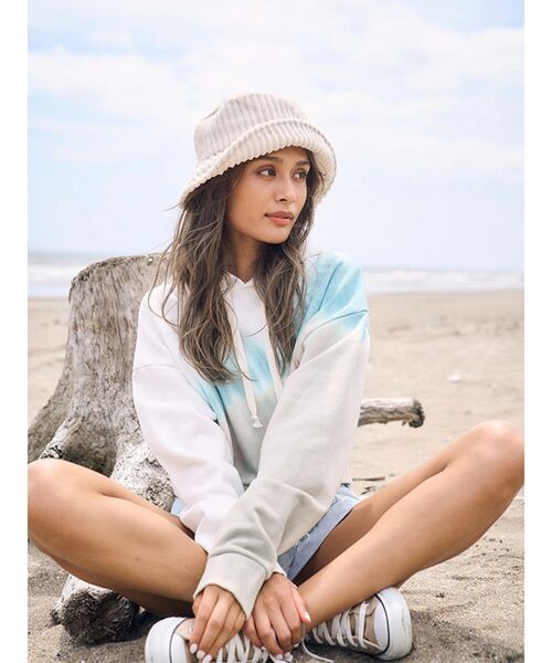 To the sea（トゥーザシー）の「タイダイクロップドスウェットトップス（スウェット・レディース・オレンジ系その他2/ターコイズブルー・FREE）」の16枚目の写真