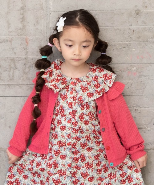 RAGMART（ラグマート）の「ワッフルニットカーディガン（カーディガン/ボレロ・キッズ・ベージュ/イエロー/レッド・110cm/120cm/130cm/100cm）」の3枚目の写真