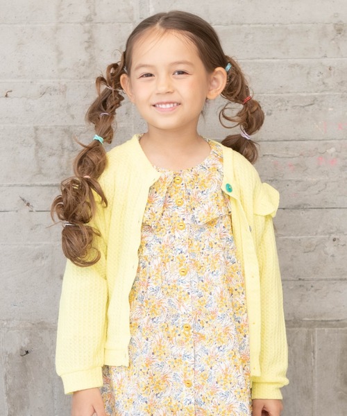 RAGMART（ラグマート）の「ワッフルニットカーディガン（カーディガン/ボレロ・キッズ・ベージュ/イエロー/レッド・110cm/120cm/130cm/100cm）」の2枚目の写真