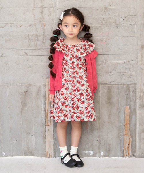 RAGMART（ラグマート）の「ワッフルニットカーディガン（カーディガン/ボレロ・キッズ・ベージュ/イエロー/レッド・110cm/120cm/130cm/100cm）」の11枚目の写真