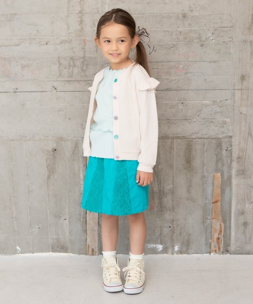 RAGMART（ラグマート）の「ワッフルニットカーディガン（カーディガン/ボレロ・キッズ・ベージュ/イエロー/レッド・110cm/120cm/130cm/100cm）」の5枚目の写真