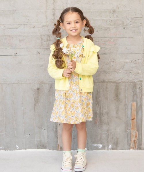 RAGMART（ラグマート）の「ワッフルニットカーディガン（カーディガン/ボレロ・キッズ・ベージュ/イエロー/レッド・110cm/120cm/130cm/100cm）」の9枚目の写真