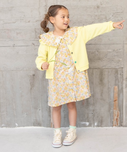 RAGMART（ラグマート）の「ワッフルニットカーディガン（カーディガン/ボレロ・キッズ・ベージュ/イエロー/レッド・110cm/120cm/130cm/100cm）」の8枚目の写真