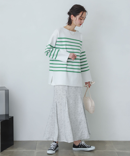 SENSE OF PLACE by URBAN RESEARCH（センスオブプレイスバイアーバンリサーチ）の「ミラノリブボーダーセーター（ニット/セーター・レディース・ブルー系その他/ブラック系その他/ホワイト系その他/グリーン系その他・ONE）」の10枚目の写真