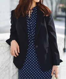 UNTITLED | トリアセストレッチ　テーラードジャケット【洗える・抗菌防臭】(テーラードジャケット)