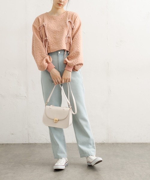 OLIVE des OLIVE(オリーブデオリーブ)の「レトロサドルショルダー(ショルダーバッグ・レディース・ダークブラウン/ベージュ/オフホワイト/ブラック・FREE)」の7枚目の写真