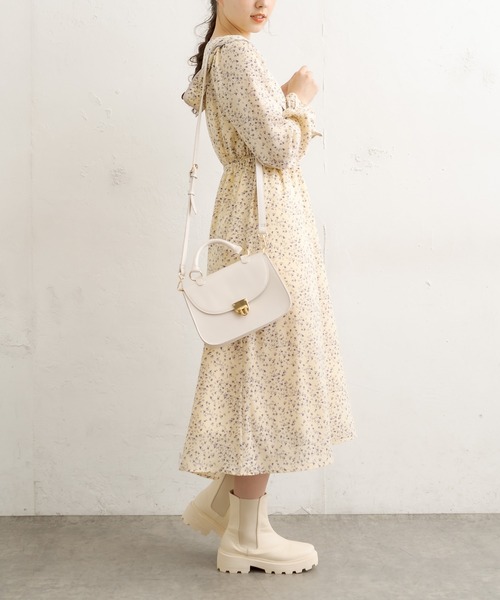 OLIVE des OLIVE(オリーブデオリーブ)の「レトロサドルショルダー(ショルダーバッグ・レディース・ダークブラウン/ベージュ/オフホワイト/ブラック・FREE)」の8枚目の写真