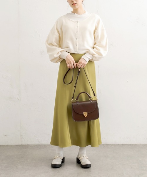 OLIVE des OLIVE(オリーブデオリーブ)の「レトロサドルショルダー(ショルダーバッグ・レディース・ダークブラウン/ベージュ/オフホワイト/ブラック・FREE)」の14枚目の写真