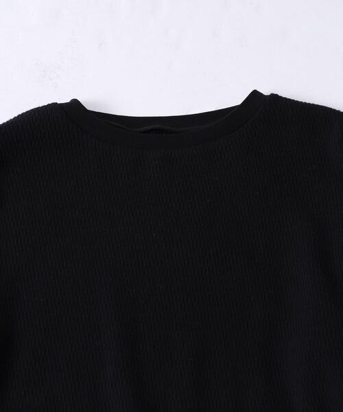 coen（コーエン）の「[洗える]ハニカムワッフルリラックスロングスリーブワンピース（ワンピース・キッズ・オフホワイト/ブラック・100/110/120/130/140/150）」の17枚目の写真