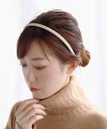 レザー調スリムカチューシャ