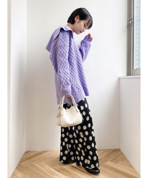 JUMELLE（ジュメロ）の「ビビットカラーニット（ニット/セーター・レディース・ピンク/パープル・FREE）」の9枚目の写真