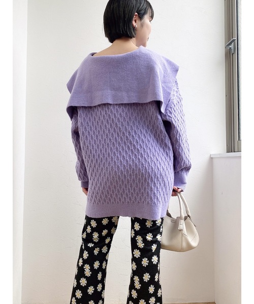 JUMELLE（ジュメロ）の「ビビットカラーニット（ニット/セーター・レディース・ピンク/パープル・FREE）」の12枚目の写真