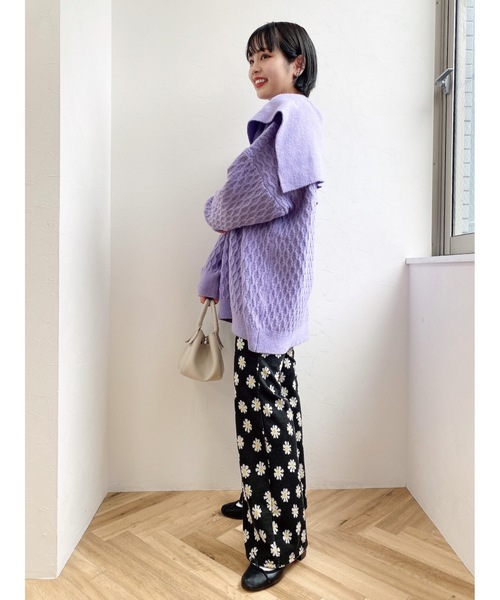 JUMELLE（ジュメロ）の「ビビットカラーニット（ニット/セーター・レディース・ピンク/パープル・FREE）」の6枚目の写真