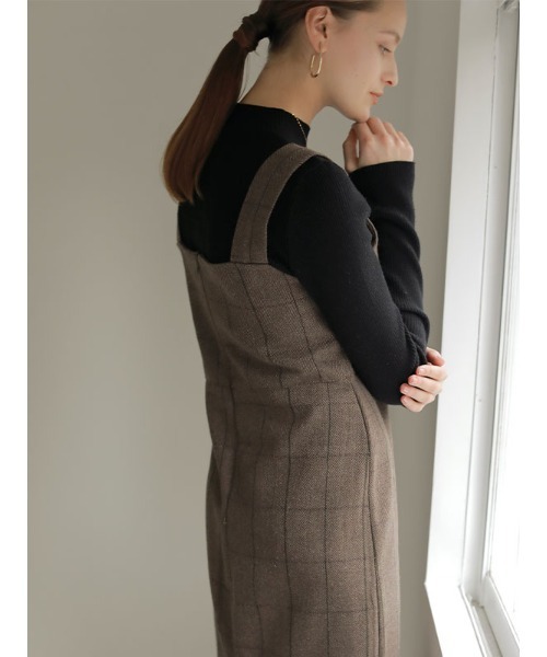 ACYM(アシーム)の「Vintage check long ワンピース(ワンピース・レディース・ブラウン/グレー系その他・FREE)」の8枚目の写真