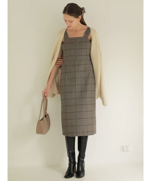ACYM(アシーム)の「Vintage check long ワンピース(ワンピース・レディース・ブラウン/グレー系その他・FREE)」の10枚目の写真